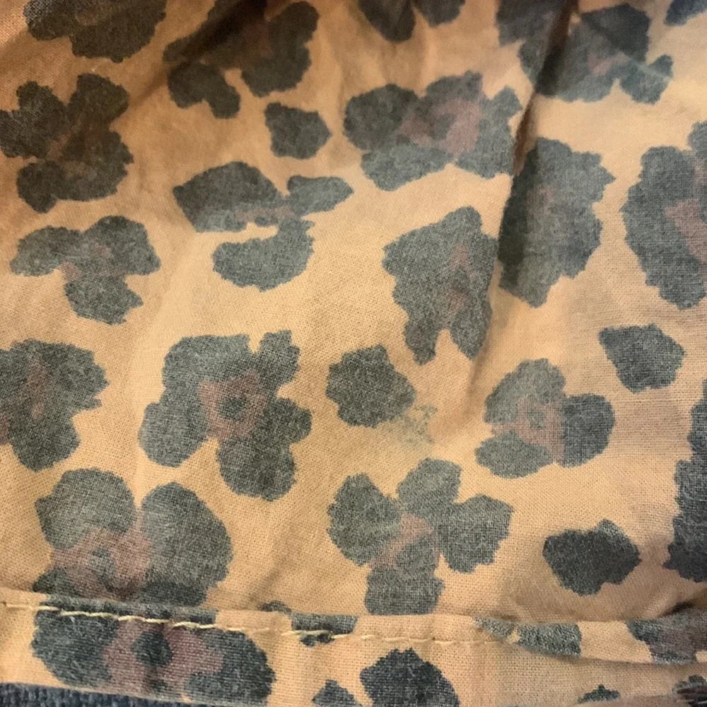 Tucker + Tate Pullover Top Hoodie with Ears Blue White 8 Stripes Animal Print